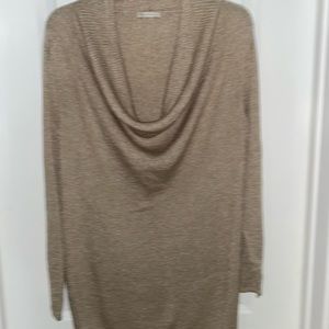 Cato Gold Cowl Neck ribbed tunic, Sz XL